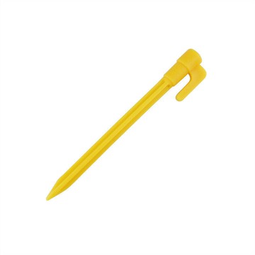 塑料地釘溫室遮陽網懶人充氣沙發地釘沙灘墊防風黃色塑料地丁