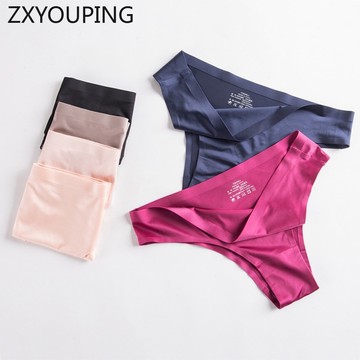Zxyouping 3 件性感女式水下冰絲內褲無縫舒適柔軟 M-XXL