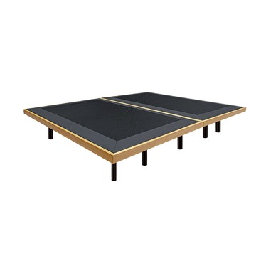 ASSARI-森本空島懸浮實木床底/床架-雙人5尺深灰