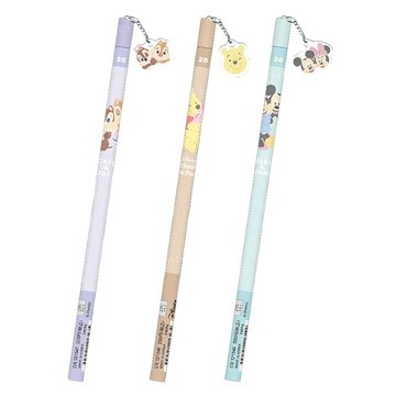 小禮堂 迪士尼 2B吊飾鉛筆2入組 (大頭款) 米奇 米妮 小熊維尼 奇奇蒂蒂