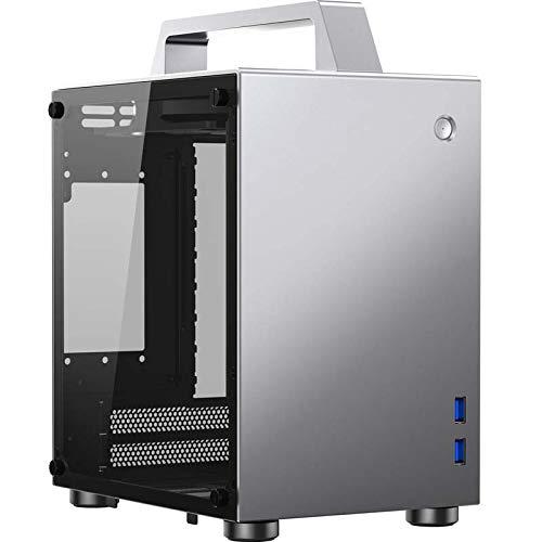 JONSBO 側面ガラスパネルのアルミニウムMini-ITX PCケース T8-SILVER ...