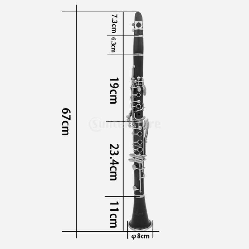 SLADE クラリネット初心者用 高品質 17キー ベークライトボディ 木管楽器 リードクリップ.ケース付き | LINEショッピング