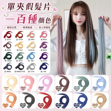 【台灣現貨】單夾假髮片 女生彩色挑染髮片 一片式接髮片 長直髮假髮片 無痕接髮 挑染染髮 漸層髮片 自然仿真韓系日系造型