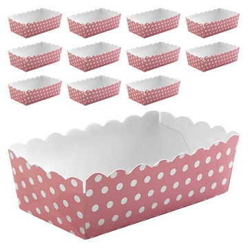 ibili Sweet 迷你長蛋糕紙模 10cm 12個  1組  粉點