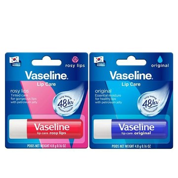 Vaseline 凡士林 經典原味 ／ 玫瑰潤色 護唇膏 (4.8g) 潤唇膏 唇部 保養【好物底家】D047552