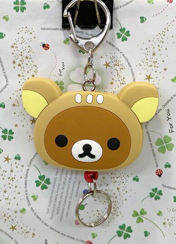 【震撼精品百貨】Rilakkuma San-X 拉拉熊懶懶熊 造型伸縮拉扣/鑰匙圈-貓裝扮#18908 震撼日式精品百貨