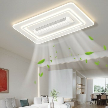 【免運/可開票】台灣公司 吸頂燈 吸頂風扇燈 吸頂風扇 直流風扇 風扇燈  滾筒式無葉客廳風扇燈吸頂燈現代簡約靜音空調電扇一體 全屋燈具