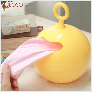 4色圓溜溜手提紙巾筒　微笑炸彈造型 面紙抽 收納盒（不挑色 款）【A252348】【不囉唆】