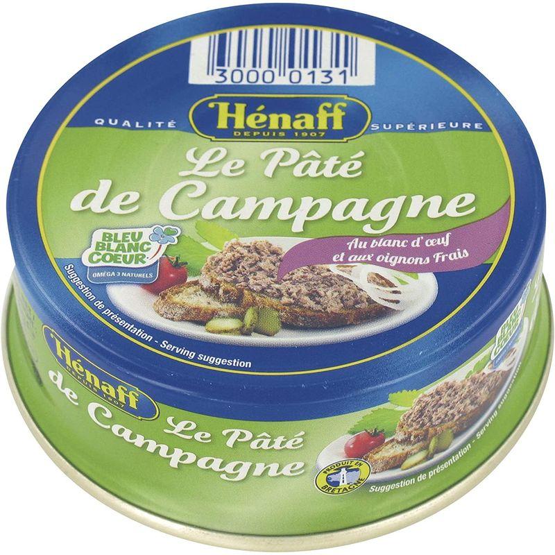 HENAFF (エナフ) パテ・ド・カンパーニュ(田舎風のパテ) 78g 缶 フランス産 豚肉 使用発色剤不使用