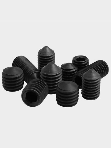 M3M4M5M6M8M10 304黑色尖端內六角機米 緊定螺絲無頭頂絲止付基米