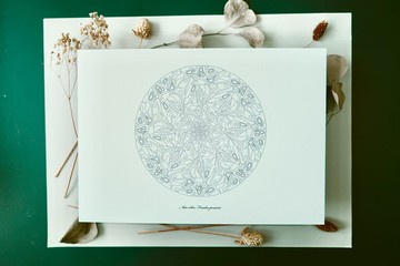 大人的著色圖ON.9/A4線稿/居家擺飾/掛畫/海報/DIY著色/靈性