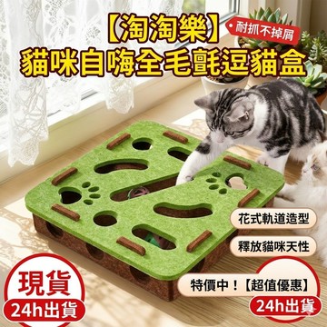 【解悶自嗨】隔日配 益智貓玩具 軌道逗貓盒 毛氈藏食盒