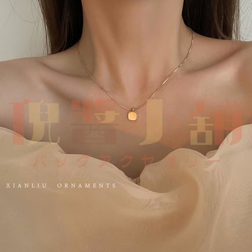 簡約甜酷貝殼項鏈女 飾品輕奢小眾鎖骨鏈 高級感配飾項鏈