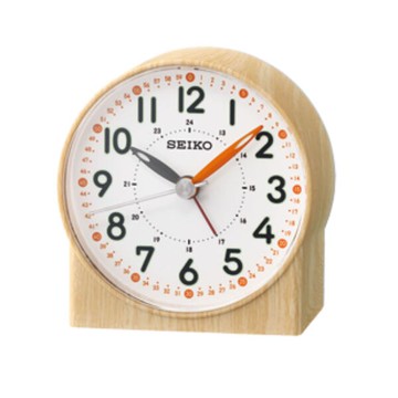 seiko SK037 精工鐘 (QHE168Y) 夜光效果滑動秒針圓形小鬧鐘(米色)/8.2*7.8*4.3 cm｜樂天全館特惠中★指定刷卡回饋10%