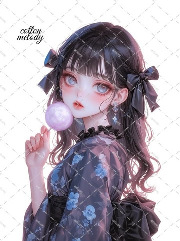 original sticker no.2387 人物貼紙 原創貼紙 原創人物貼紙 裝飾貼紙 cotton melody