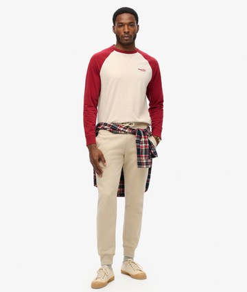 Superdry Men's Men's Essential Logo Joggers Beige / Light Stone Beige - Size: L