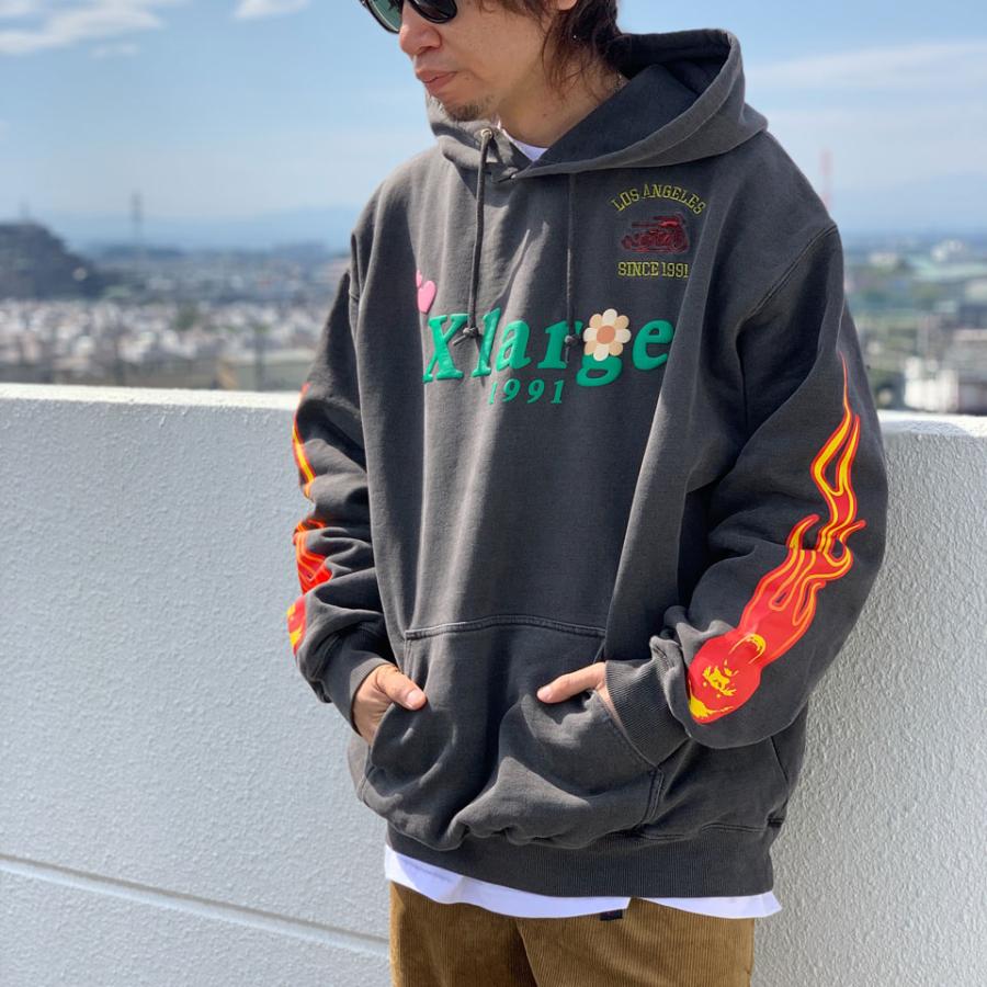 エクストララージ XLARGE パーカー PIGMENT DYED PUFF LOGO PULLOVER