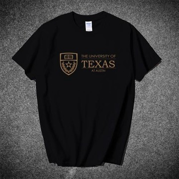 德克薩斯大學奧斯汀分校 圓領T恤UT-Austin紀念品純棉男女同款