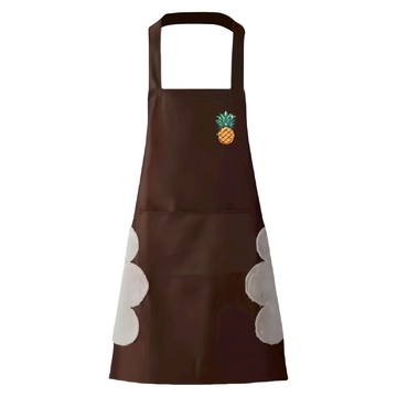 家用防水防油圍裙 帶擦手巾 大容量口袋 PVC材質  款式隨機  1件