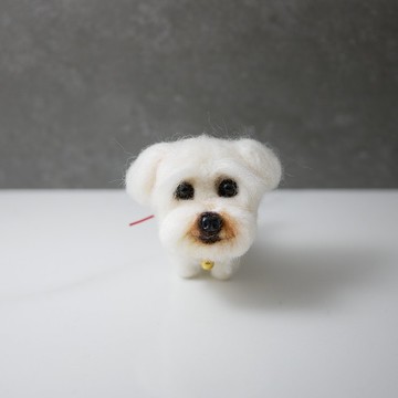 馬爾濟斯客製化羊毛氈  寵物客製 公仔