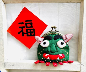 舞獅8.5造型口金包