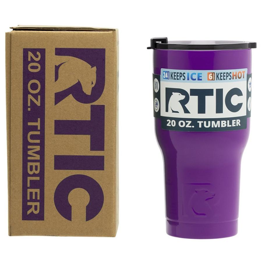 RTIC DOUBLE WALL VACUUM INSULATED TUMBLER, 20 OZ, PURPLE