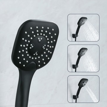 【麗室衛浴】三段式手持出水 消光黑蓮蓬頭 節能省水不藏汙垢 飯店.民宿業都愛不釋手