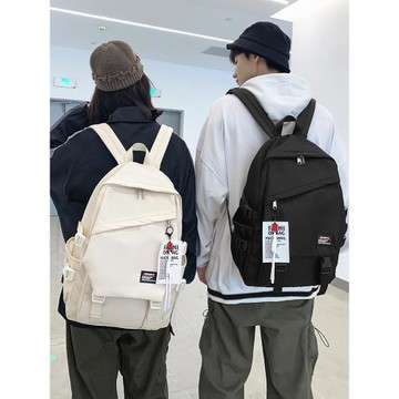 雙肩包男大容量日系簡約休閑旅行電腦背包時尚潮流高中大學生書包