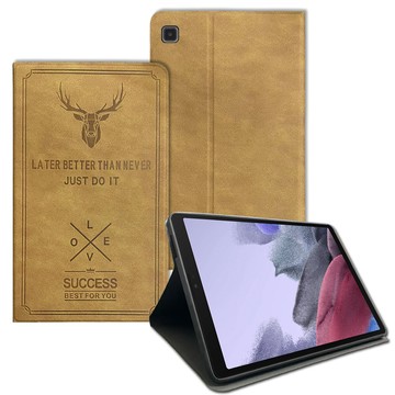 Samsung VXTRA   Galaxy Tab A7 Lite 北歐鹿紋平板皮套 保護套(醇奶茶棕) T225 T220