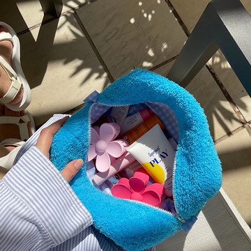 Blue Hawaii 毛圈 Pouch