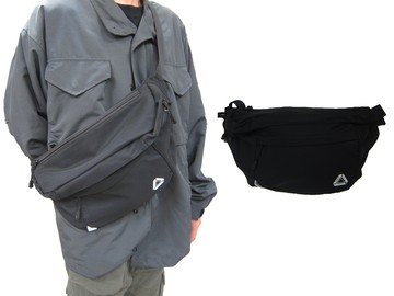 黑 腰胸包超大腰包容量防水尼龍布主袋+外袋共四層臀包胸前包