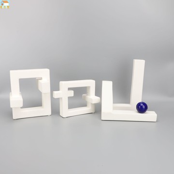 歐式創意樹脂白色擺件樣板房售樓部臥室書房客廳餐廳桌面家居飾品