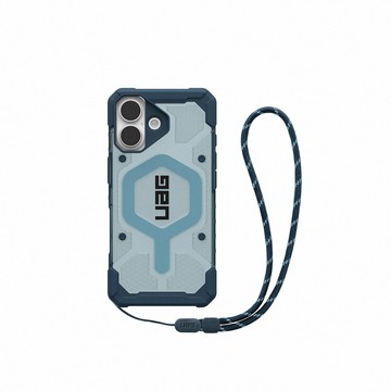 【UAG】iPhone 17 磁吸耐衝擊經典保護殼-透明(藍圈)附手腕掛繩