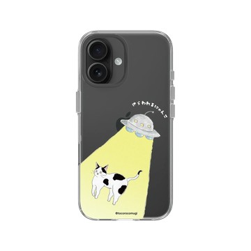 iPhone 16 Clear Case（相機按鈕） 透明 - TOCOROCOMUGI - 飛走的UFO貓