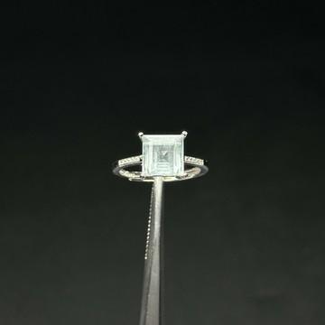 藍拓帕石戒指 | 藍拓帕石 托帕石 方塊 925純銀 戒指 S25AO14-030