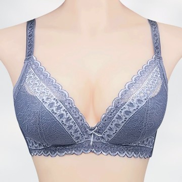 【13密碼】罌粟絮語 上薄下厚 專為小胸設計 有鋼圈內衣  ( 紫、灰）