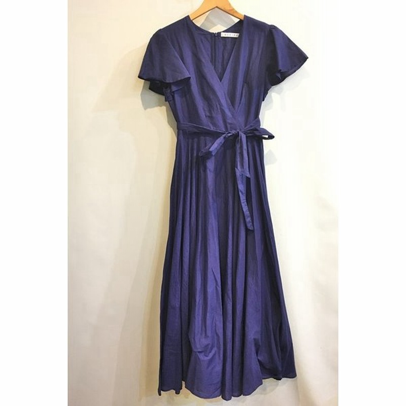 二子玉 マリハ Mariha ベルテッドマキシワンピース コットン 薄手 フレアリブ ブルー ドレス レディース ロンハーマン扱 通販 Lineポイント最大0 5 Get Lineショッピング