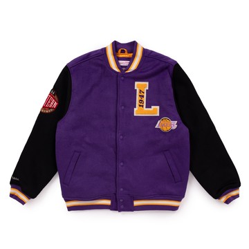 M&N TEAM LEGACY VARSITY JACKET 棒球外套 湖人隊