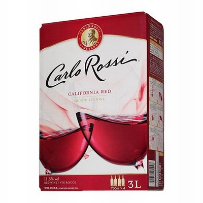 ワイン ボックスワイン 箱ワイン カルロ ロッシ レッド バッグ イン ボックス 3L BOX カルロロッシ 3000ml 750ml換算389円(税別)