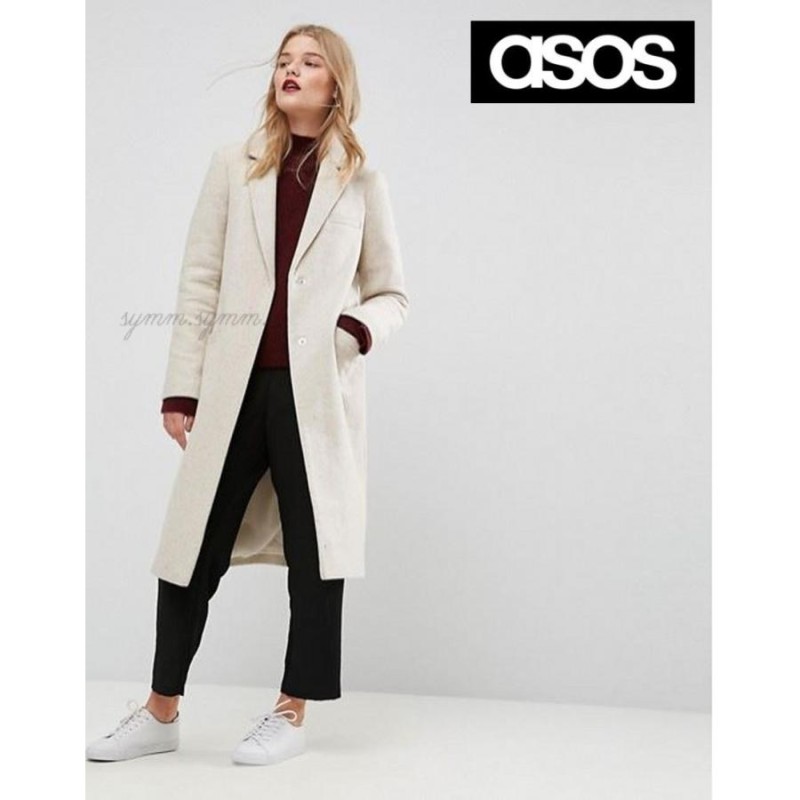 エイソス ASOS ウールブレンド スリムコート | LINEショッピング