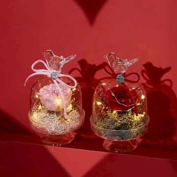 收禮人自選顏色【CNFlower】粉玫情話 恆星花禮 永生花  怎麼放都美