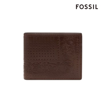 【FOSSIL 官方旗艦館】Derrick 真皮RFID防盜零錢袋皮夾-棕色 ML4728443