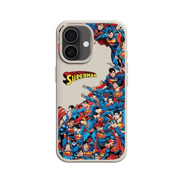 iPhone 16 SolidX 貝殼灰 - Superman - Superman-氪星戰隊