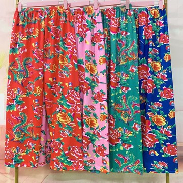 🎀免運🎀臺灣有貨🎀大花中老年睡褲女士寬鬆休閒春秋夏季居家外穿加肥加大碼褲子精選