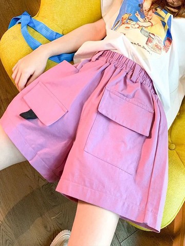 女童短夏季中大童外穿洋氣兒童松休子女孩薄款