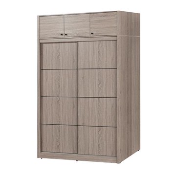 【唯熙傢俱】雷希灰橡色5X8尺滑門衣櫃