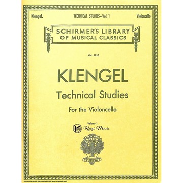 【凱翊︱Schirmer】克倫格爾 大提琴技巧練習曲Volume 1 Klengel Violoncello