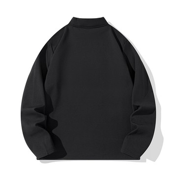 【HOT 本舖】男装新款秋冬春季男士純色半高領長袖T恤高克重200克杰倫羅馬條底磨毛長袖T恤