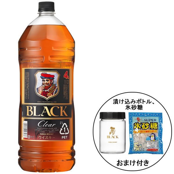 アサヒビールおまけ付)ブラックニッカクリア（BLACK NIKKA Clear）ペットボトル4.0L ニッカウヰスキー オリジナルセット ウイスキー  通販 LINEポイント最大1.0%GET | LINEショッピング