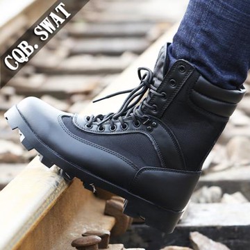冬季保暖工裝靴作戰靴減震高幫戰術登山靴戰斗靴馬丁靴陸戰作訓靴